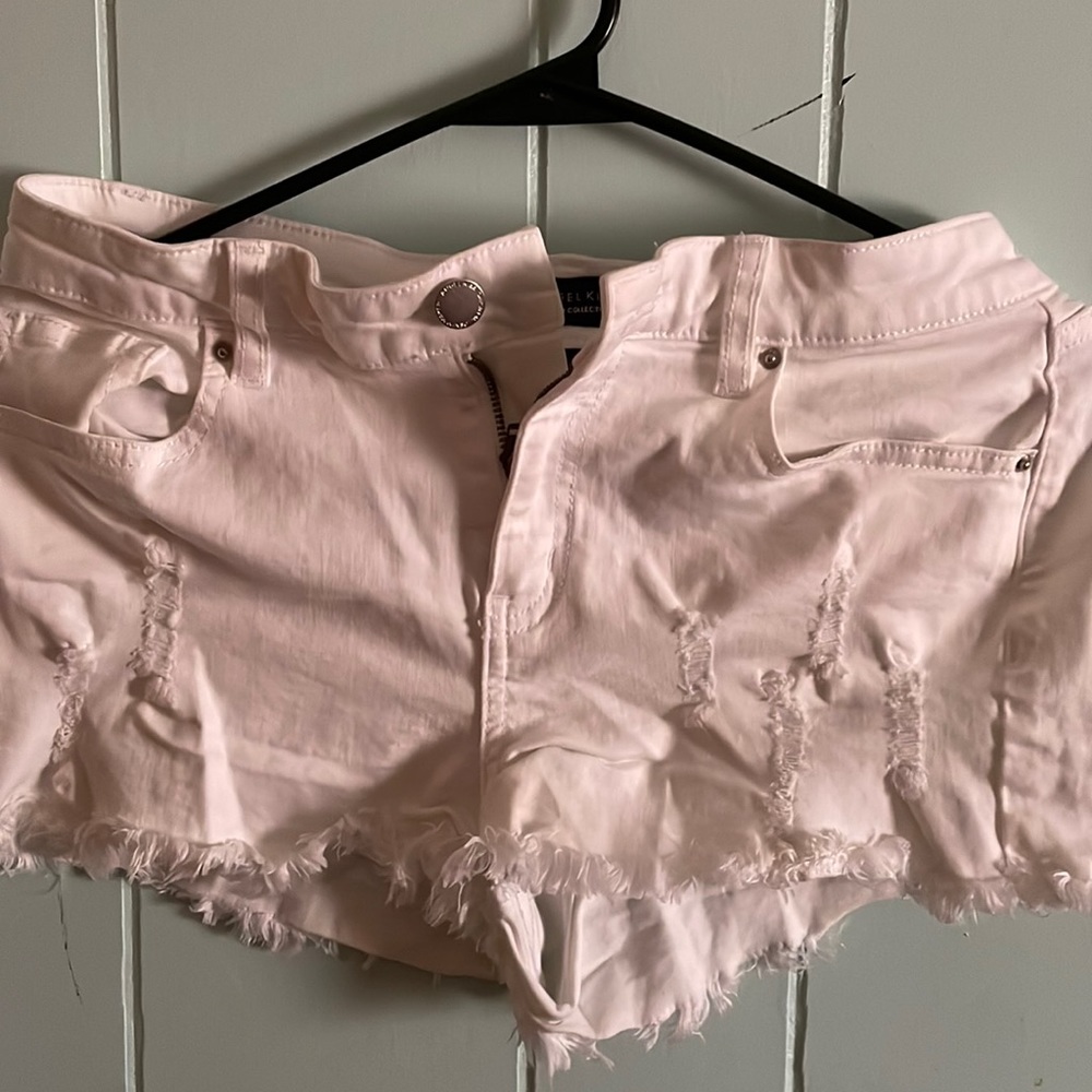 White Jean shorts
